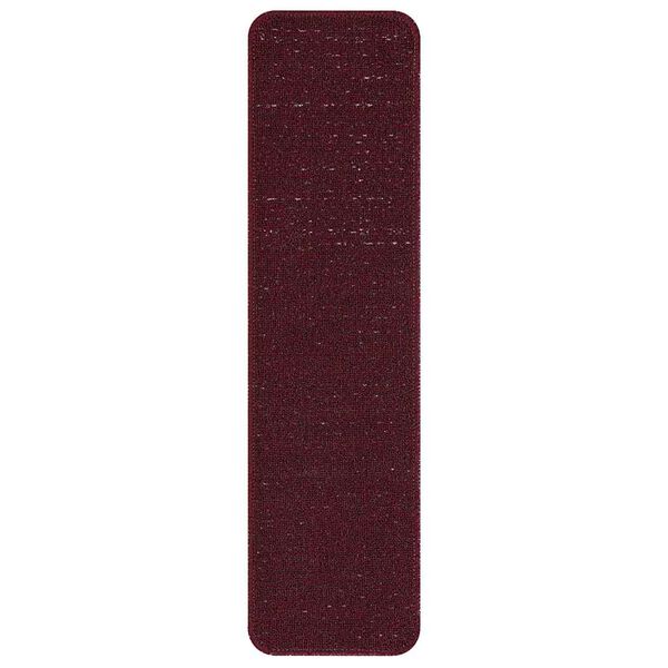 vidaXL Skridsikre Trappemåtter 15 pcs Bordeaux 75 x 20 cm PP
