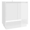 vidaXL sk&aelig;nk 70x41x75 cm konstrueret tr&aelig; hvid h&oslash;jglans