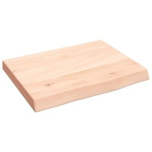 vidaXL bordplade til badev&aelig;relse 40x30x(2-4) cm massivt tr&aelig; ubehandlet