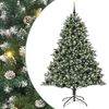 vidaXL Kunstigt juletr&aelig; Gr&oslash;n 210 cm PVC og plastik og st&aring;l