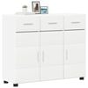 vidaXL Sideboard FLORIN Hvid 88,5 x 30,5 x 73 cm Konstrueret tr&aelig;