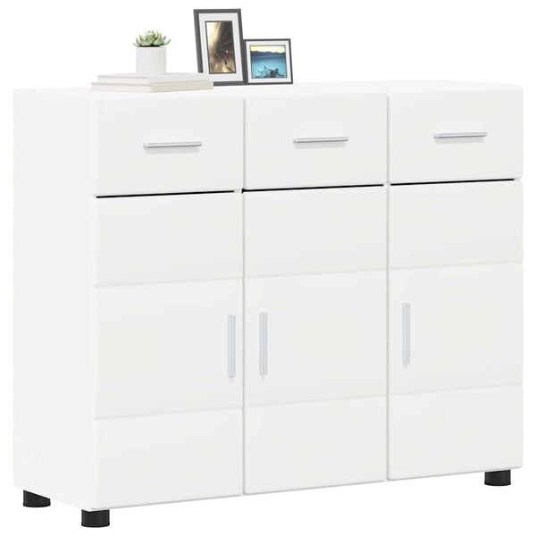 vidaXL Sideboard FLORIN Hvid 88,5 x 30,5 x 73 cm Konstrueret tr&aelig;