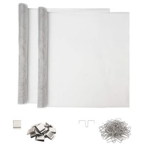 vidaXL Lysakseld&aelig;ksel med clips 2 stk. 70 x 130 cm Aluminium S&oslash;lv
