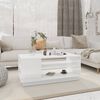 vidaXL sofabord 102x55x43 cm konstrueret tr&aelig; hvid h&oslash;jglans