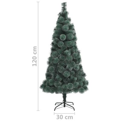 vidaXL kunstigt juletræ med fod 120 cm PET grøn