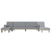 vidaXL L-formet sovesofa 260x140x70 cm stof lysegr&aring;