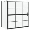 vidaXL Bade Bruse sk&aelig;rm Sort og Gennemsigtig 116 x 68 x 128 cm