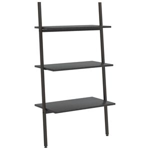 vidaXL stigereol med 3 hylder 64x34x116 cm sort