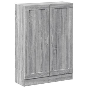 vidaXL bogskab 82,5x30,5x115 cm konstrueret tr&aelig; gr&aring; sonoma-eg