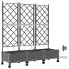 vidaXL Havekrukke med vanding og hjul 3 stk. Lysegr&aring; 120 x 40 x 132 cm