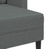vidaXL 2-personers sofa med chaiselong L-formet m&oslash;rkegr&aring; 125 cm stof