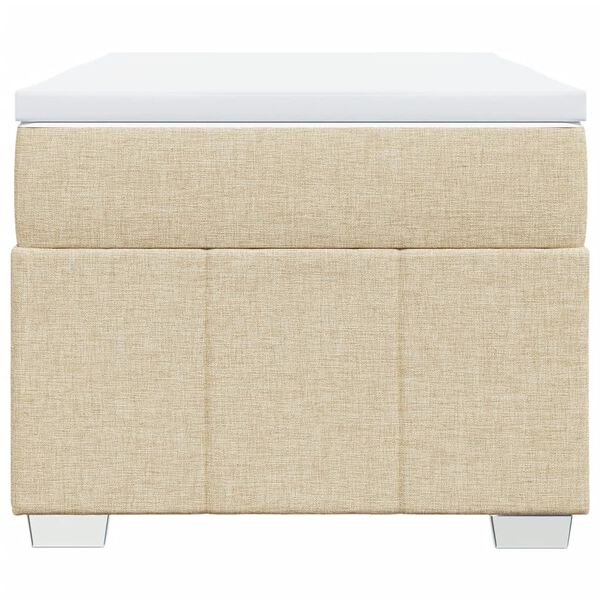 vidaXL kontinentalseng med madras 90x200 cm stof cremefarvet