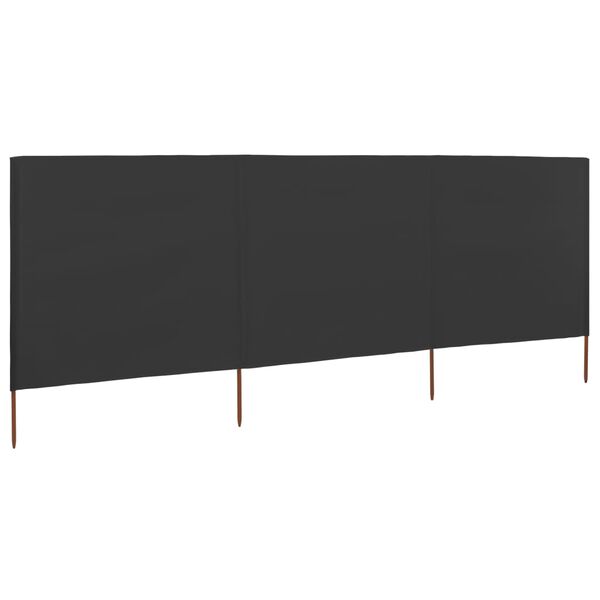 vidaXL 3-panels l&aelig;sejl 400x80 cm stof antracitgr&aring;
