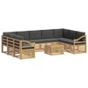 vidaXL Udend&oslash;rs sofagruppe 8 pcs Hvid og Antracitgr&aring; 59 x 59 x 37 cm
