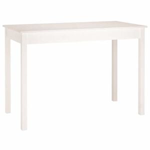 vidaXL spisebord 110x55x75 cm massivt fyrretr&aelig; hvid