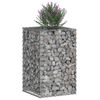 vidaXL Gabion h&oslash;jbed S&oslash;lv 50 x 50 x 80 cm Galvaniseret st&aring;l
