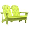 vidaXL 2-personers Adirondack-havestol massivt grantr&aelig; gr&oslash;n