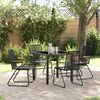 vidaXL Have Spisebordssæt 5 pcs Sort PVC rattan