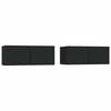 vidaXL tv-borde 2 stk. 80x30x30 cm konstrueret tr&aelig; sort