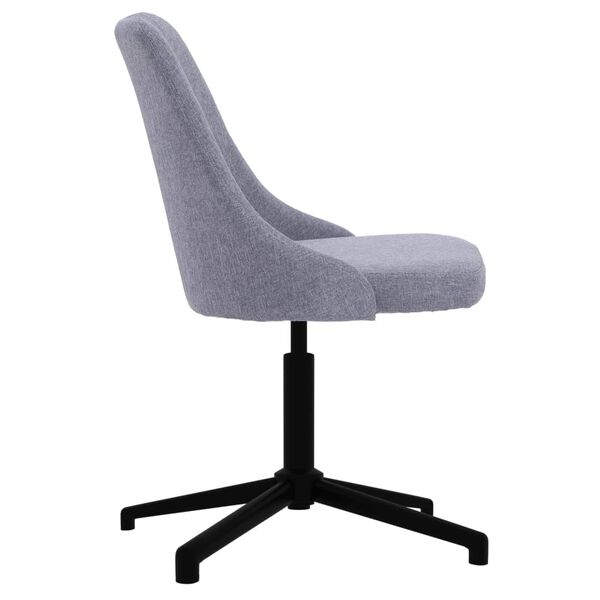 vidaXL drejelige spisebordsstole 4 stk. stof lysegr&aring;