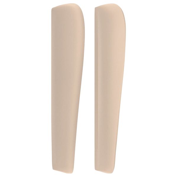 vidaXL sengegavl med kanter 83x23x118/128 cm kunstl&aelig;der cappuccino