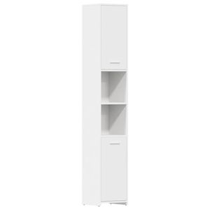 vidaXL badev&aelig;relsesskab 30x30x183,5 cm konstrueret tr&aelig; hvid