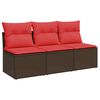 vidaXL | Havem&oslash;belsofa | med pude Brun 165 x 62 x 69 cm Poly rattan