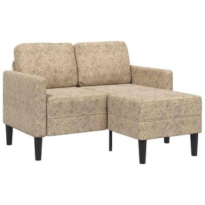 vidaXL 2-personers sofa med chaiselong L-formet 125 cm kunstl&aelig;der
