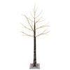 vidaXL Sned&aelig;kket LED-juletr&aelig; Brun 22 x 22 x 120 cm Plastik 174 LED'er