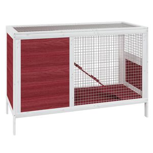 vidaXL kaninbur 103x44x69,5 cm massivt fyrretr&aelig; mokkafarvet
