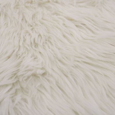 vidaXL gulvtæppe 60 x 90 cm kunstigt fåreskind hvid
