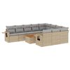 vidaXL havesofas&aelig;t 11 dele med hynder polyrattan beige