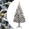 vidaXL Kunstigt juletr&aelig; Hvid 240 cm PVC og St&aring;l og Plastik