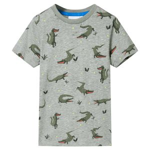 vidaXL T-shirt til b&oslash;rn str. 116 lys kakimeleret