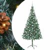 vidaXL Kunstigt juletr&aelig; med 300 LED'er Gr&oslash;n 210 cm PVC og St&aring;l