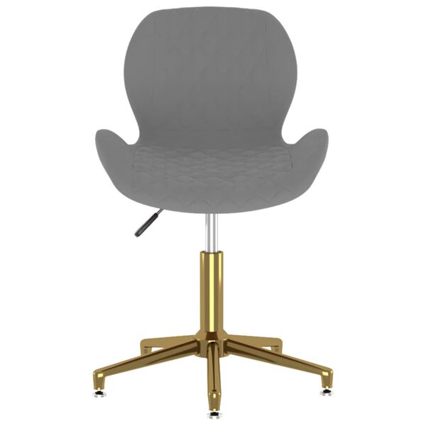 vidaXL drejelig spisebordsstol fl&oslash;jl m&oslash;rkegr&aring;