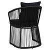 vidaXL havestole 2 stk. med hynder og puder PVC polyrattan sort