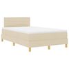 vidaXL Box spring seng med madras Creme 120 x 190 cm Stof
