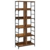 vidaXL Bogreol 4 niveauer 78,5 x 33 x 188,5 cm metal PB Gammelt tr&aelig;