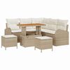 vidaXL Havesofa S&aelig;t 8 stk. 7-Antal s&aelig;der Beige og creme