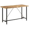 vidaXL barbord 180x70x107 cm massivt mangotr&aelig; og jern