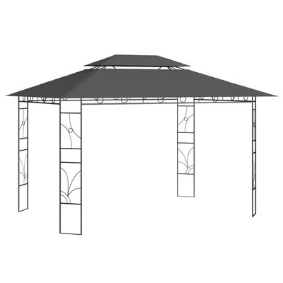 vidaXL pavillon 4x3x2,7 m 160 g/m² antracitgrå