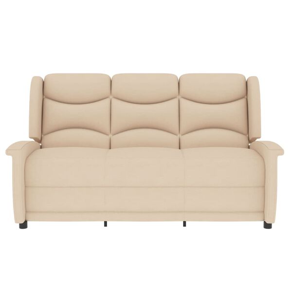 vidaXL 3-personers massagestol stof cremefarvet