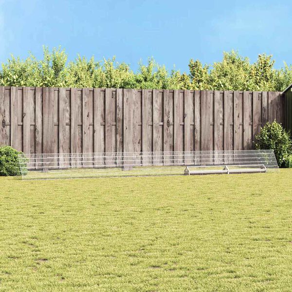 vidaXL H&oslash;nsebur S&oslash;lv 650 x 55 x 55 cm Galvaniseret st&aring;l