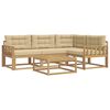vidaXL Udend&oslash;rs sofagruppe 5 stk. Hvid og Beige Polyester