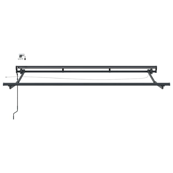 vidaXL Elektrisk Markisedugramme med LED Antracit 3 x 2 m Aluminium
