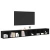 vidaXL TV-m&oslash;bels&aelig;t 3 pcs Sort eg 37 x 35 x 107 cm Konstrueret tr&aelig;