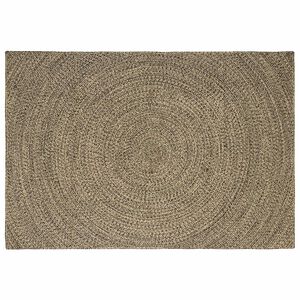 vidaXL Omr&aring;de t&aelig;ppe Naturfarvet og sort 200 x 290 cm Jute