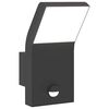 vidaXL udend&oslash;rs LED-v&aelig;glampe med sensor trykst&oslash;bt aluminium sort