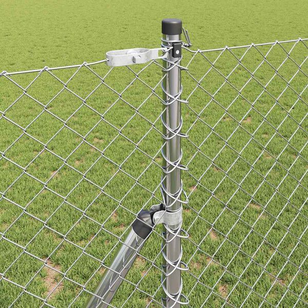 vidaXL Hegnsp&aelig;l S&oslash;lv 10 x 1,4 m (40 x 40 mm net) St&aring;l